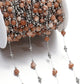 Mixed Stainless Steel Stone Bead Jewelry Chain
