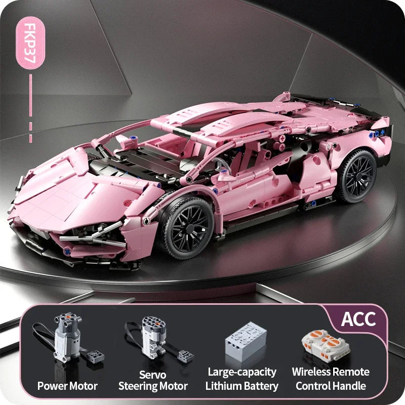 1280-Piece Technical Racing Sports Car Building Set