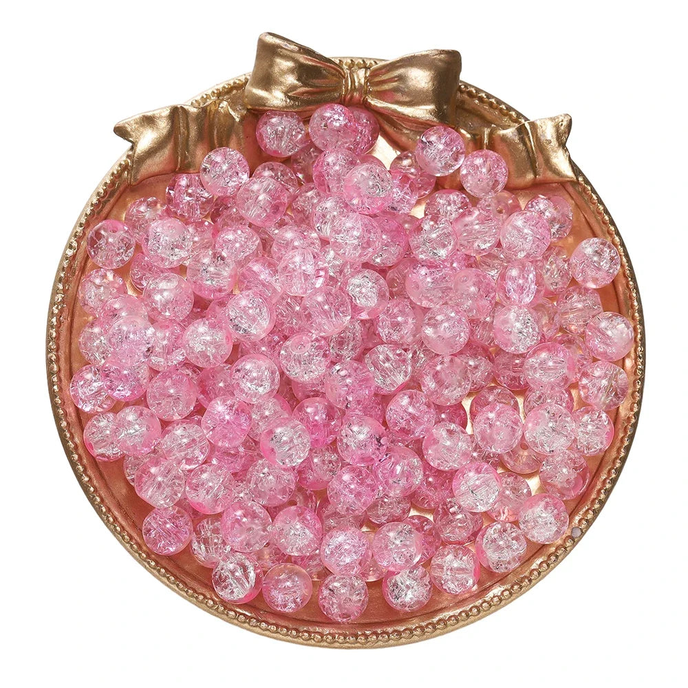 8mm Glass Crackle Spacer Beads