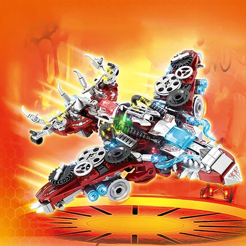 2-in-1 Jurassic Indominus Rex Building Blocks Set