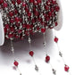 Mixed Stainless Steel Stone Bead Jewelry Chain