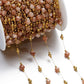 Mixed Stainless Steel Stone Bead Jewelry Chain