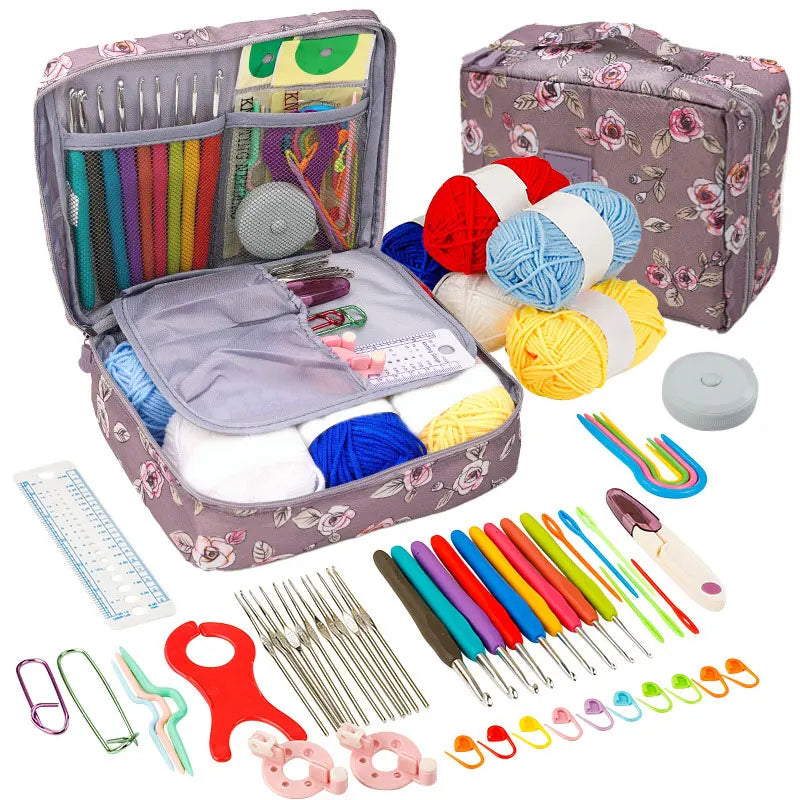 Beginner Crochet Kit with Yarn & Hooks