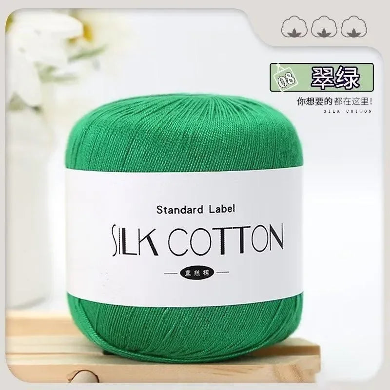 50g Soft Silk Lace Cotton Crochet Yarn
