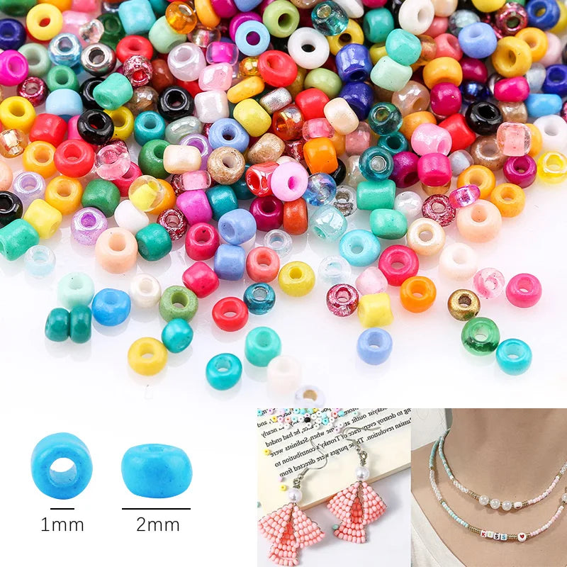 2000-Piece Glass Seed Beads Jewelry Set