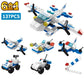 6-in-1 Police & Construction Vehicle Building Blocks Set