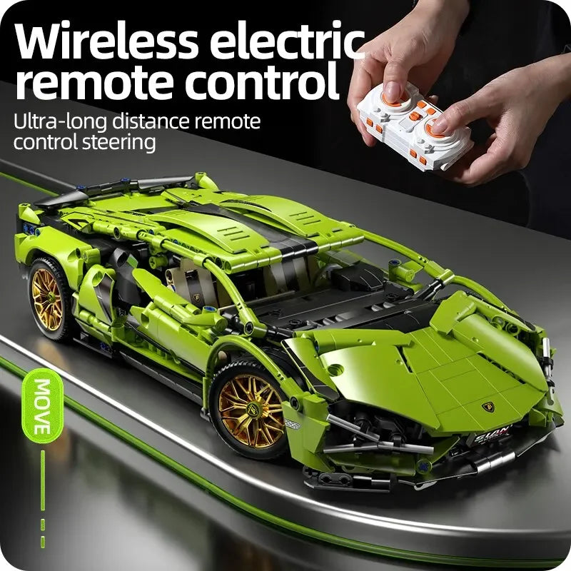 1280-Piece Technical Racing Sports Car Building Set