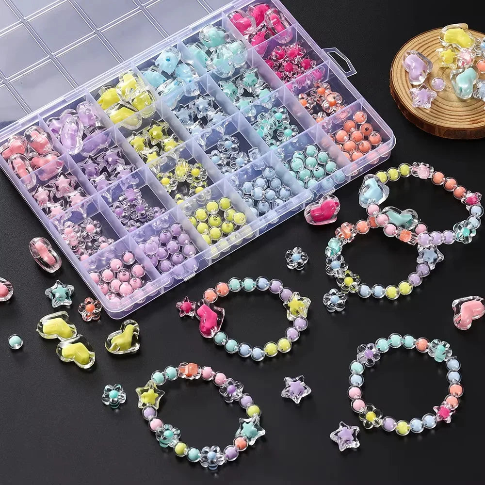 174-Piece Acrylic Beads Jewelry Making Kit