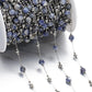 Mixed Stainless Steel Stone Bead Jewelry Chain