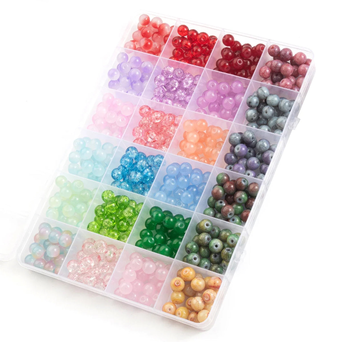 28-Color Glass Beads Bracelet Making Kit