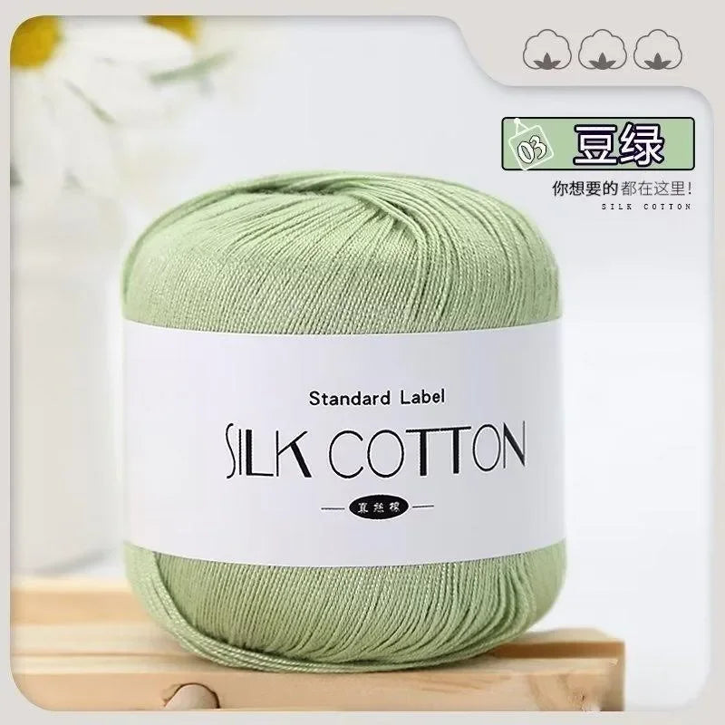 50g Soft Silk Lace Cotton Crochet Yarn