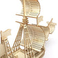 3D Wooden Sailboat Puzzle Assembly Model