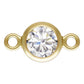 14K Gold Filled 4mm Birthstone Connectors