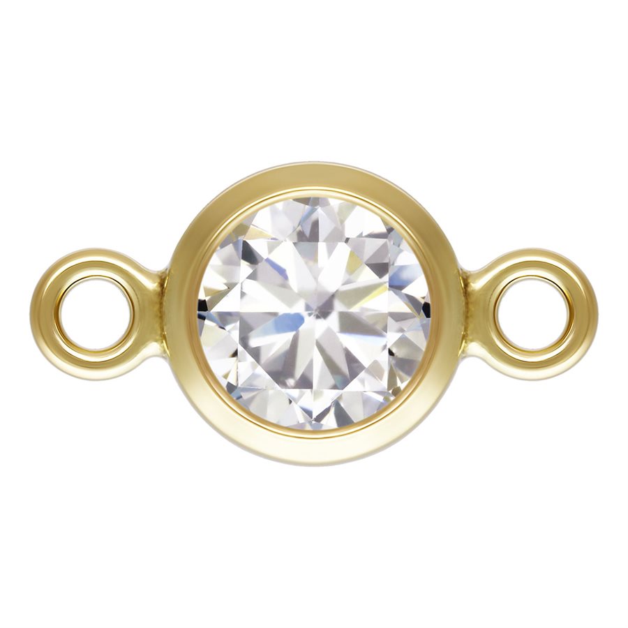 14K Gold Filled 4mm Birthstone Connectors