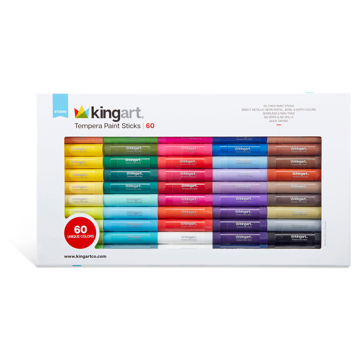 60-Color Tempera Paint Sticks