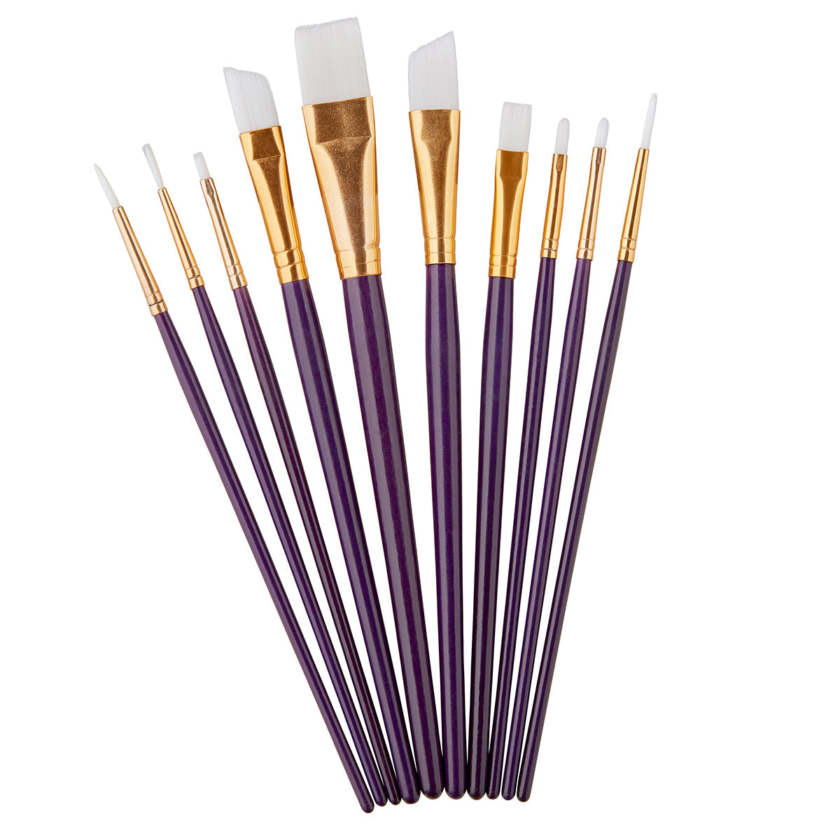 Studio White Nylon Brush Set 10-Piece