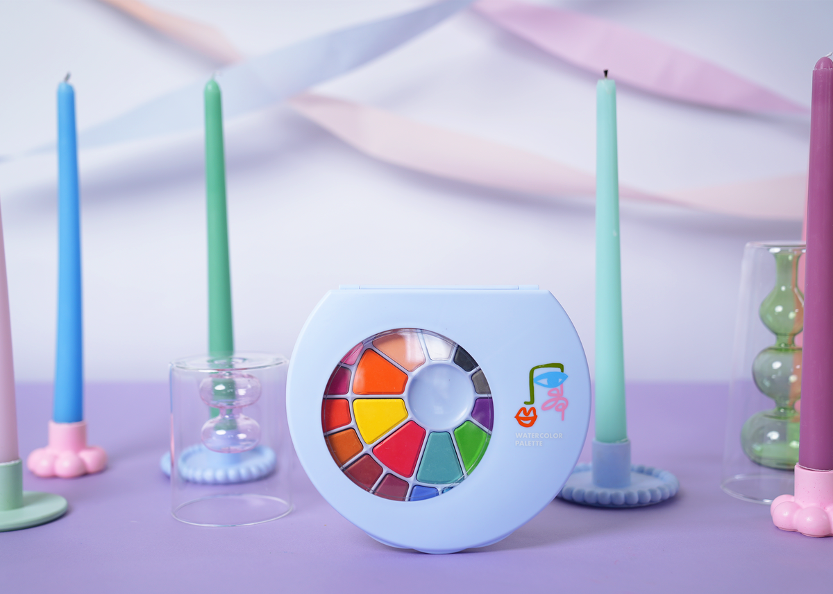24-Color Watercolor Palette Party Favors